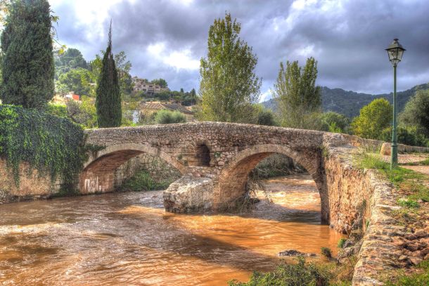 The Roman bridge in Pollensa Mallorca