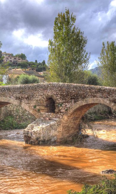 The Roman bridge in Pollensa Mallorca