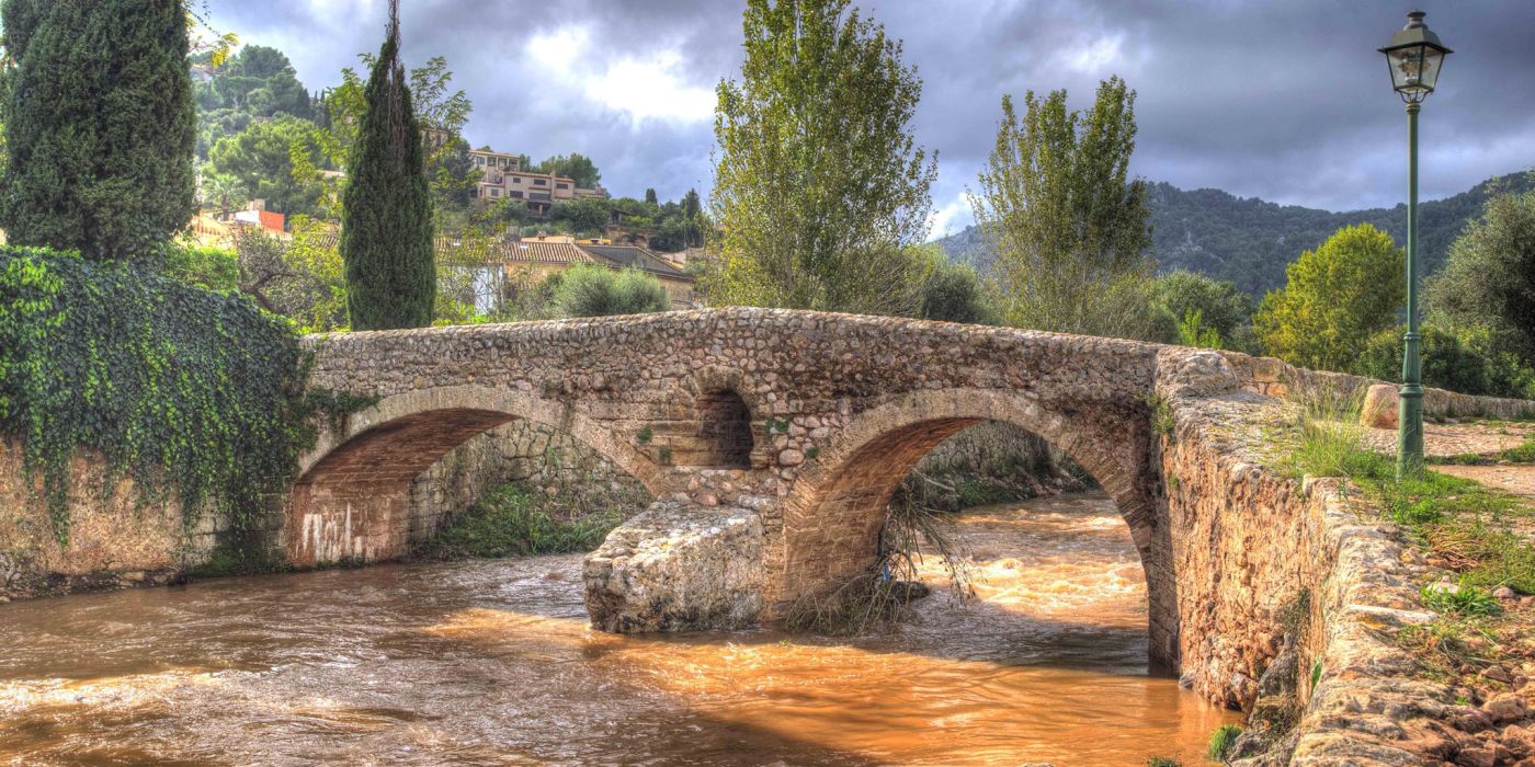 The Roman bridge in Pollensa Mallorca