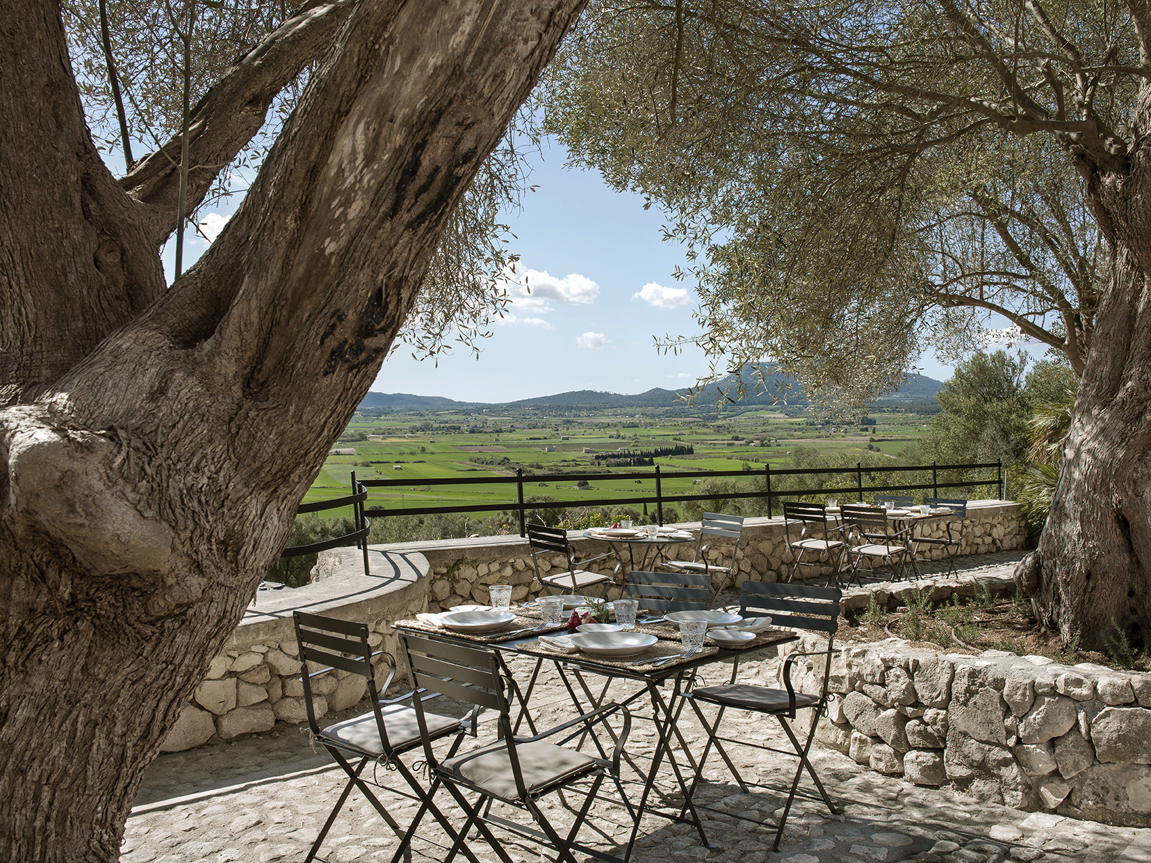 Finca Serena terrace overlooking the countryside