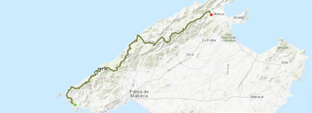 Route GR221 map