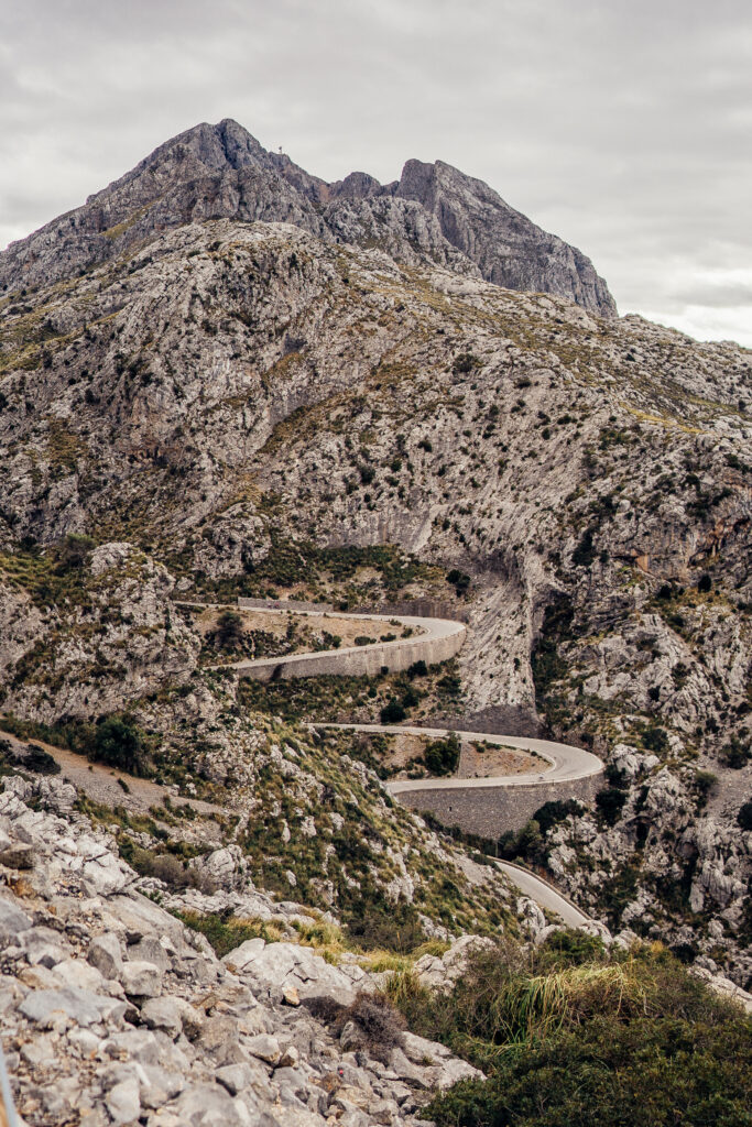arial view road sa calobra