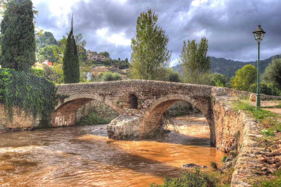 The Roman bridge in Pollensa Mallorca