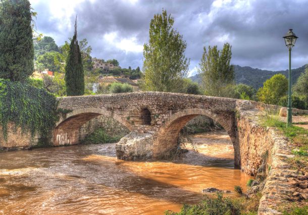 The Roman bridge in Pollensa Mallorca